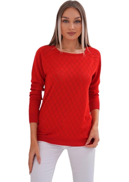 Kadın Baklava Dilimi Desenli Kazak 12781 BGL-ST04110 fiyatları