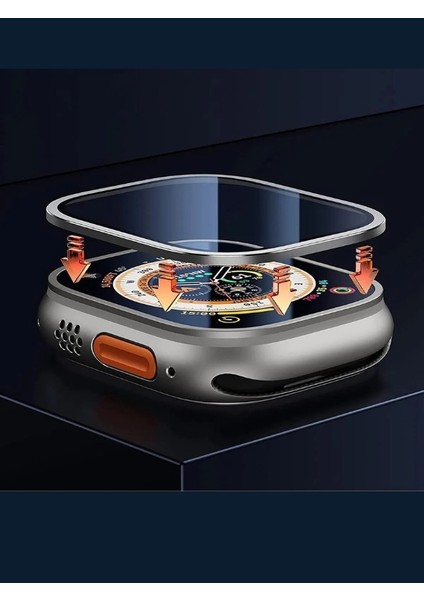 Watch Uyumlu Ekran Koruyucu Siyah 49MM Ultra 2-3 Temperli Akıllı Saat Camı Çizilmez Çelik Çerçeveli fiyatları