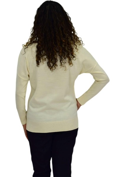 Kadın Kayık Yaka Spor Kazak 12489 BGL-ST04098