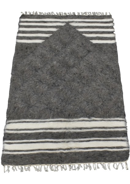 El Dokuma Yün Namazlık Seccade Tiftik Siirt Battaniyesi 0010 - Yeni - Gri fiyatları