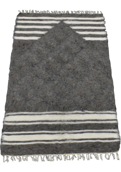 El Dokuma Yün Namazlık Seccade Tiftik Siirt Battaniyesi 0010 - Yeni - Gri modelleri
