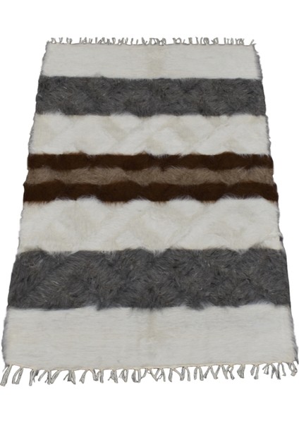 El Dokuma Yün Çizgili Tiftik Siirt Battaniyesi 0018 - Yeni - Çok Renkli fiyatları