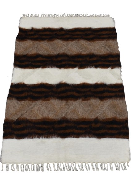 El Dokuma Yün Çizgili Tiftik Siirt Battaniyesi 0006 - Yeni - Çok Renkli fiyatları