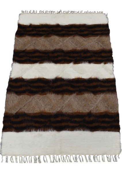 El Dokuma Yün Çizgili Tiftik Siirt Battaniyesi 0006 - Yeni - Çok Renkli modelleri