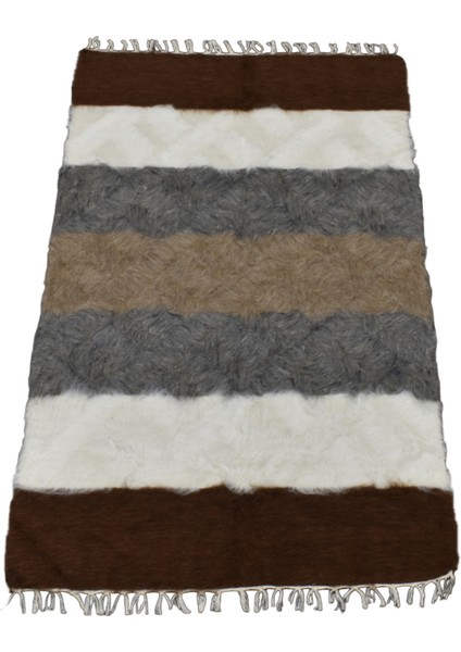 El Dokuma Yün Çizgili Tiftik Siirt Battaniyesi 0022 - Yeni - Çok Renkli modelleri