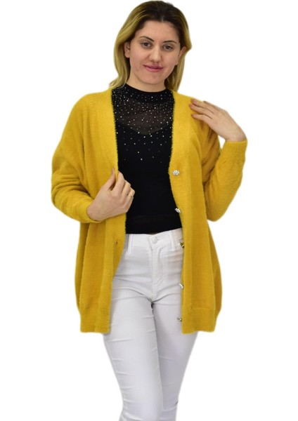 Kadın Triko Düğmeli Hırka 24153 BGL-ST04067
