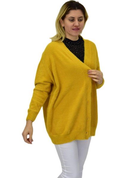 Kadın Triko Düğmeli Hırka 24153 BGL-ST04067