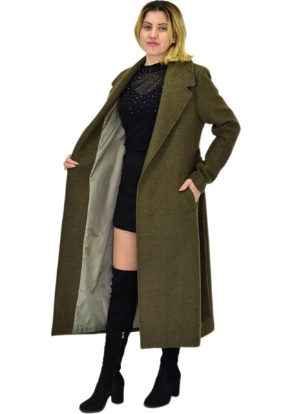 Kadın Uzun Kemerli Kaşe Kaban BGL-ST04065 modelleri