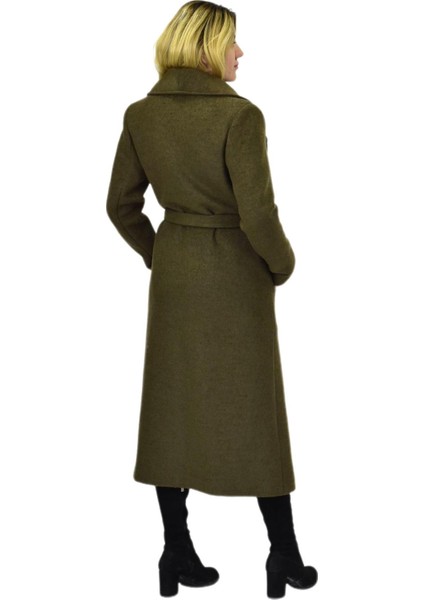 Kadın Uzun Kemerli Kaşe Kaban BGL-ST04065 indirimleri