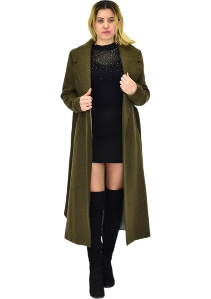 Kadın Uzun Kemerli Kaşe Kaban BGL-ST04065