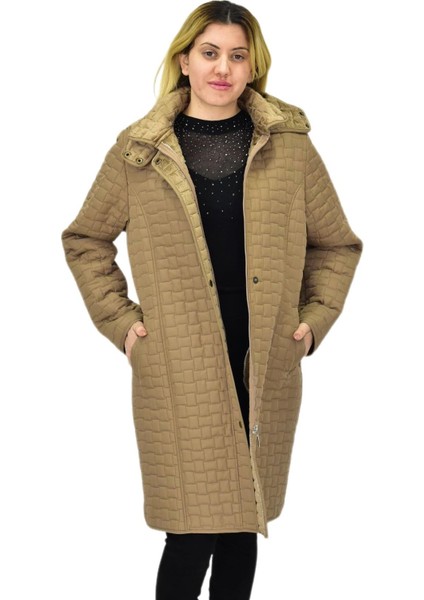 Kadın Kapitone Içi Kürklü Kapüşonlu Mont BGL-ST04059 modelleri