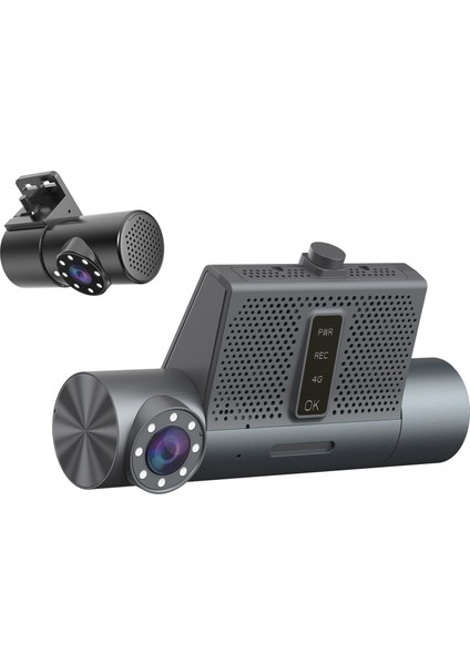 K3+ Araç Kamerası, Acil Yardım Butonlu, 4G Uzaktan Canlı Izleme, Gps Takipli, Sim Kartlı, Gece Görüşlü, FHD 1080P 2MP