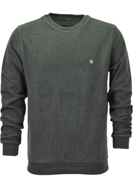 Erkek Büyük Beden Sıfır Yaka Sweatshirt 6834 Bt BGL-ST04021