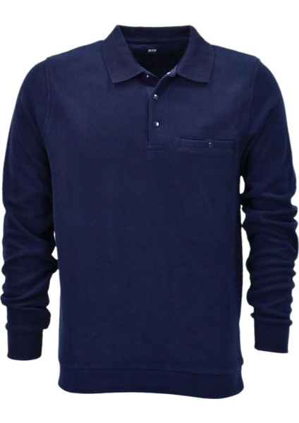 Erkek Polo Yaka Cepli Sweatshirt 6857 BGL-ST04024