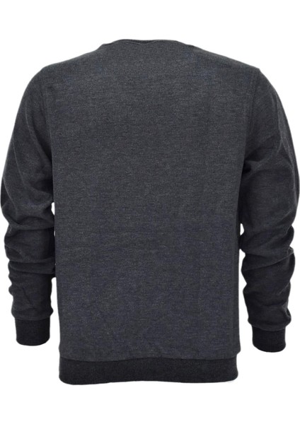 Erkek Büyük Beden Sıfır Yaka Sweatshirt 6834 Bt BGL-ST04021