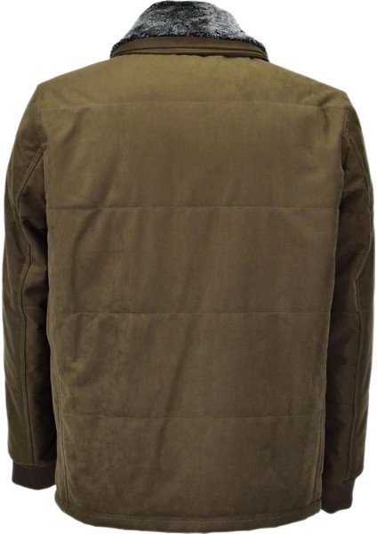 Erkek Spor Peluş Yaka Süet Mont 3126 BGL-ST03996