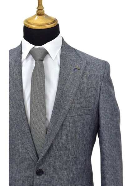 Erkek Lacivert Tek Spor Ceket Çift Yırtmaçlı BGL-ST03979