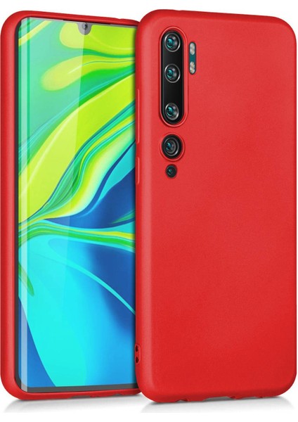 Xiaomi Mi Note 10 Premium Silikon Kılıf Bordo