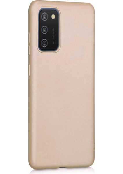Samsung Galaxy A02S Premium Silikon Kılıf Gold