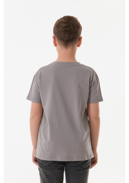 %100 Pamuk Dreams Yazı Baskılı Bisiklet Yaka Erkek Çocuk Tişört indirimleri