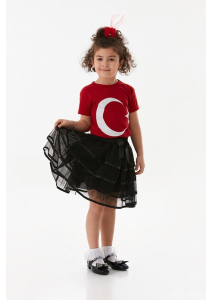 Türk Bayrağı Baskılı Çocuk Tişört