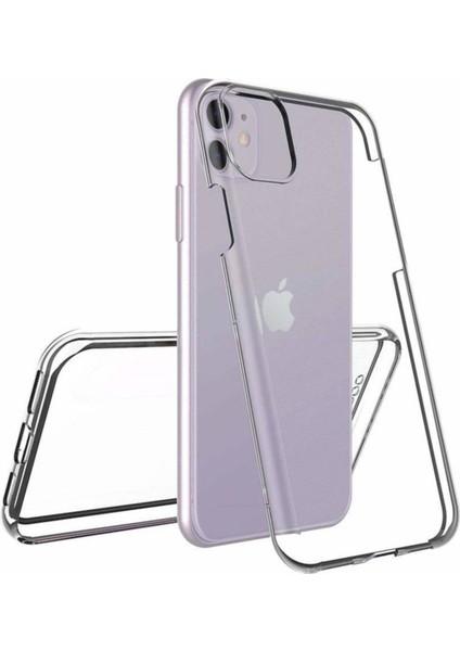 Apple iPhone Xs Max Çift Taraflı Silikon Kılıf Şeffaf