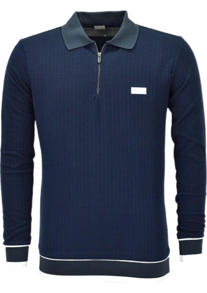 Erkek Spor Mevsimlik Polo Yaka Sweatshirt BGL-ST03932