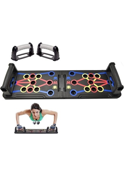 Şınav Barları Tahtası Çok Fonksiyonlu Katlanabilir 13 In 1 Platformu Şınav Çekme Aleti