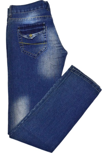 Kadın Cep Kapaklı Jean Pantolon SFF-0197