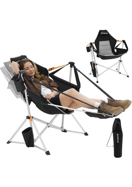 King Camp Kingcamp Orchid Lux Ayak Dayamalı & Salıncaklı Hamak Kamp Sandalyesi Bl/grey fiyatları