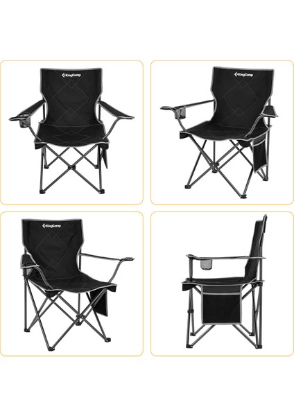 King Camp Kingcamp Lotus Comfort Konforlu & Takviyeli Kamp Sandalyesi Black fırsatları