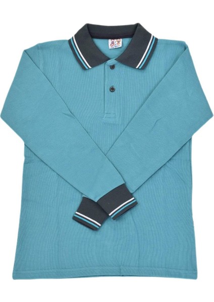 Kolej Polo Yaka Sweat Yeşil Füme BGL-ST03879