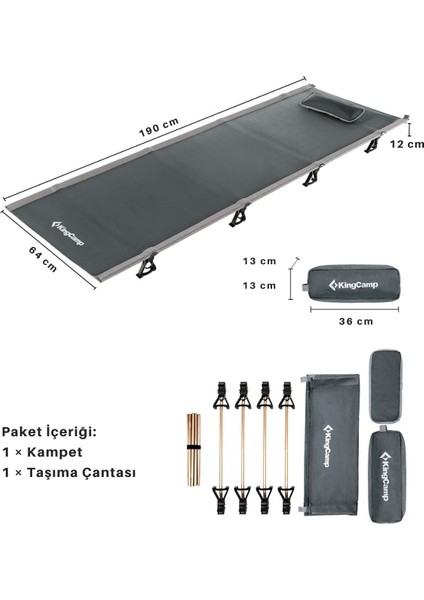 Kingcamp Sequoia Ultralight Katlanır Kampet Portatif Yatak