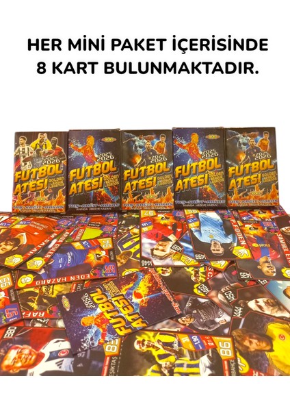 Futbol Ateşi Golden League Legends | 5 Paket Içinde Toplam 40 Adet Futbol Oyun Kartları fırsatları