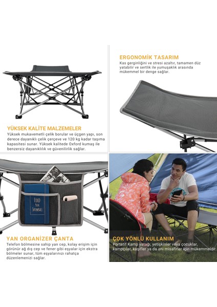 King Camp Kingcamp Willow Ultra Katlanır Kampet Portatif Kamp Yatağı Grey fırsatları