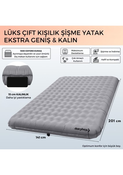 King Camp Kingcamp King Airbed Double Çift Kişilik Şişme Yatak indirimleri