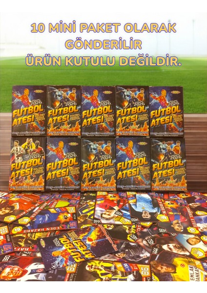 Futbol Ateşi Golden League Legends | 10 Paket Içinde Toplam 80 Adet Futbol Oyun Kartları
