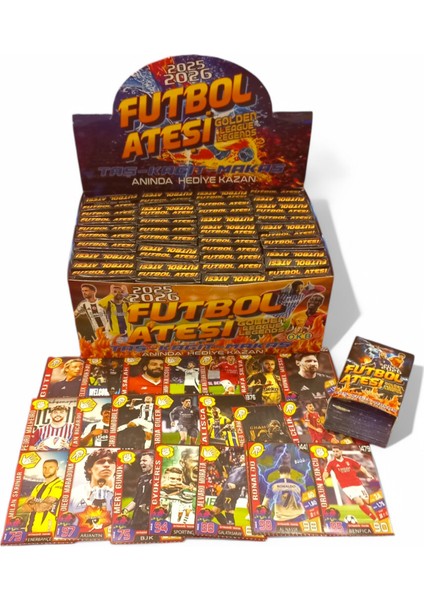 Futbol Ateşi Golden League Legends | 10 Paket Içinde Toplam 80 Adet Futbol Oyun Kartları fiyatları