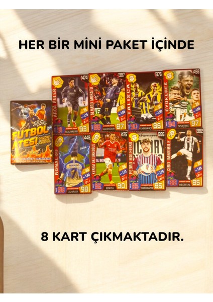 Futbol Ateşi Golden League Legends | 10 Paket Içinde Toplam 80 Adet Futbol Oyun Kartları fırsatları
