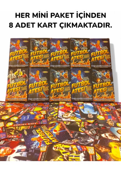Futbol Ateşi Golden League Legends | 10 Paket Içinde Toplam 80 Adet Futbol Oyun Kartları indirimleri