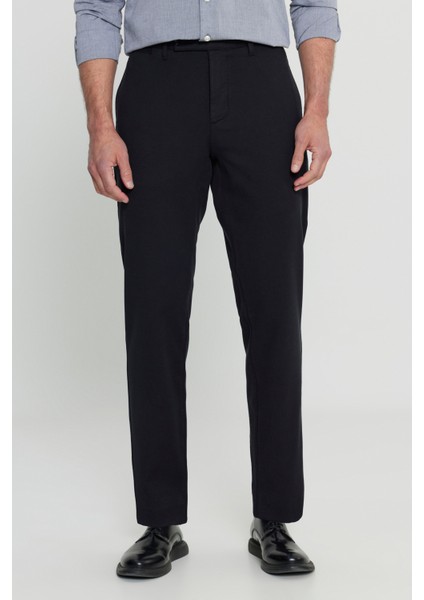 Pamuklu Comfot Fit Rahat Kesim Yan Cepli Armürlü Casual Esnek Pantolon