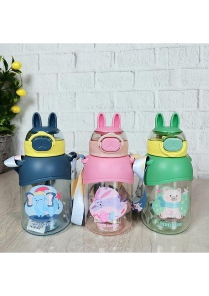 Sevimli Polikarbon Tavşan Kulak Suluk Matara 750 ml