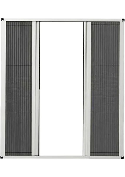 Akordiyon DUBLE Pileli Pencere Sineklik BEYAZ MAX. 150 X 150 cmye kadar İSTEDİĞİNİZ ÖLÇÜYÜ VEREBİLİRSİNİZ