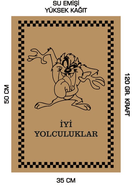 35X50 120 Gr. Kraft Kağıt Oto Paspası 100 Adet