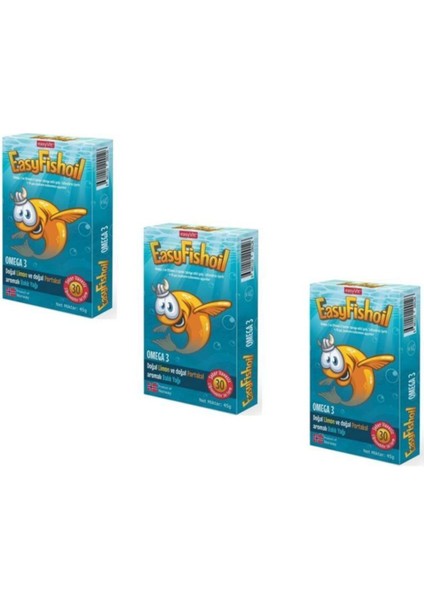 Easyfish Oil Omega 3 30 Tablet Balık Yağı 3 Adet