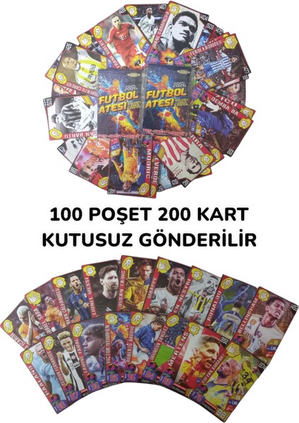Futbol Ateşi Golden League Legends 2025 Oyuncu Kartları 100 Poşet Içerisinde Toplam 200 Adet Kutusuz Futbol Oyun Kartı indirimleri