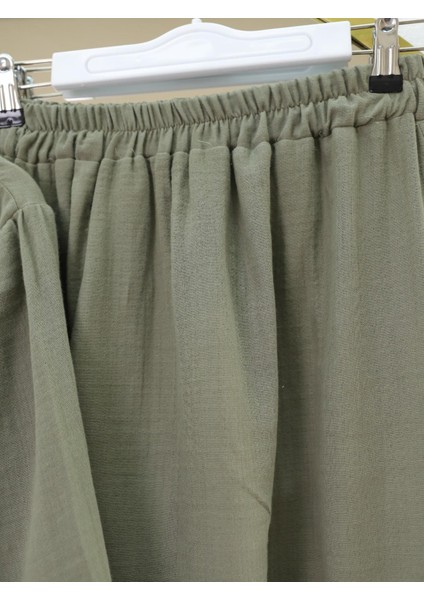 Oval Kesim Dik Yaka Bluz Etek Müslin Takım fiyatları