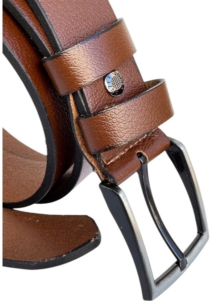 Battal Boy Hakiki Deri 4 Cm. Tokalı Düz Model Spor Erkek Kemer Taba fırsatları