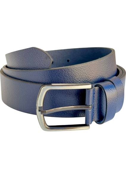 Battal Boy Hakiki Deri 4 Cm. Tokalı Düz Model Spor Erkek Kemer Lacivert modelleri