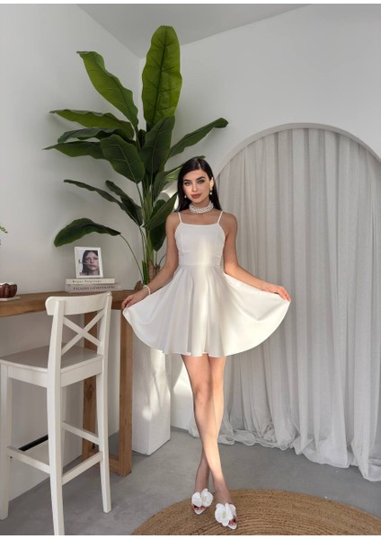 Kadın Askılı Kloş Elbise modelleri